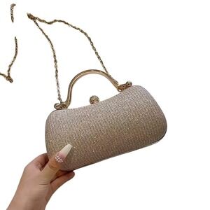Sparkly‎ Evening Clutch Party Handbag with Chain Strap Bridal Wedding Purse
